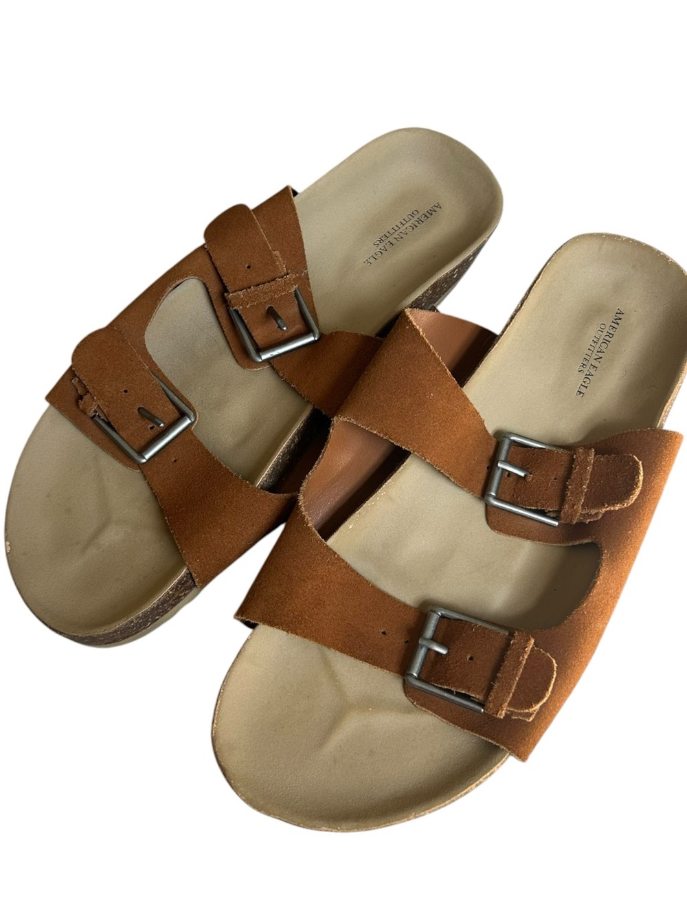 Brown American Eagle Outfitters Buckle Strap Sandals Shoes Women’s Size 9 Fit!